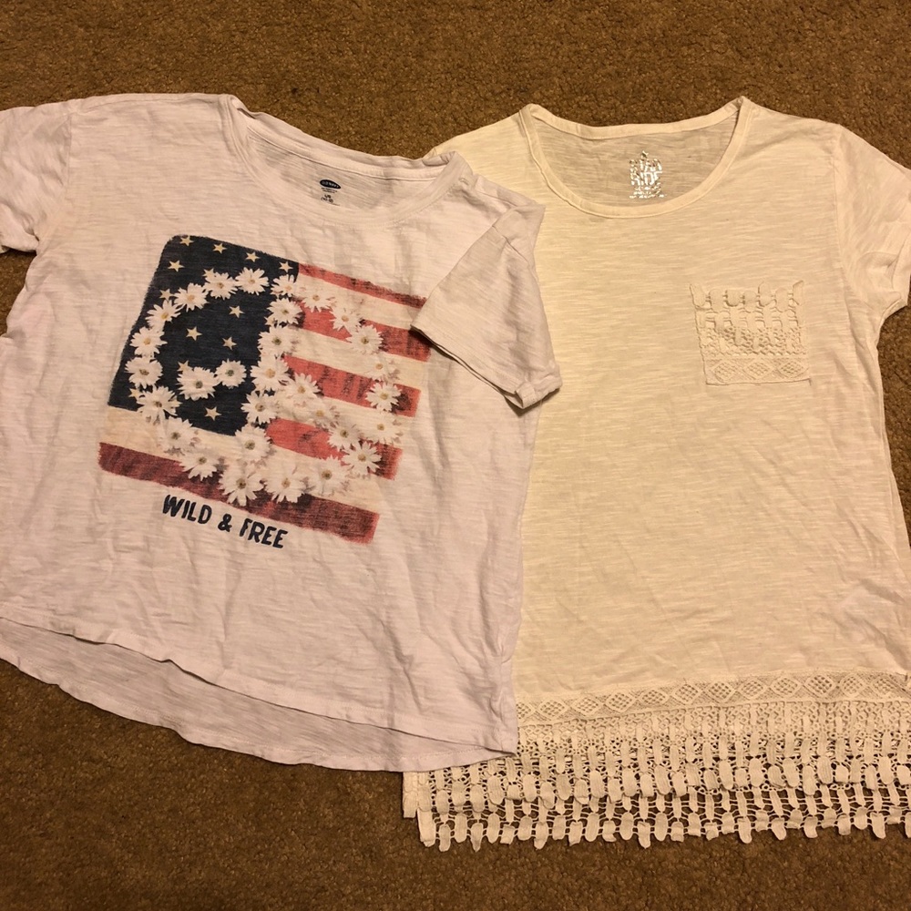 1 Old navy & A star Ride white tanks (2)